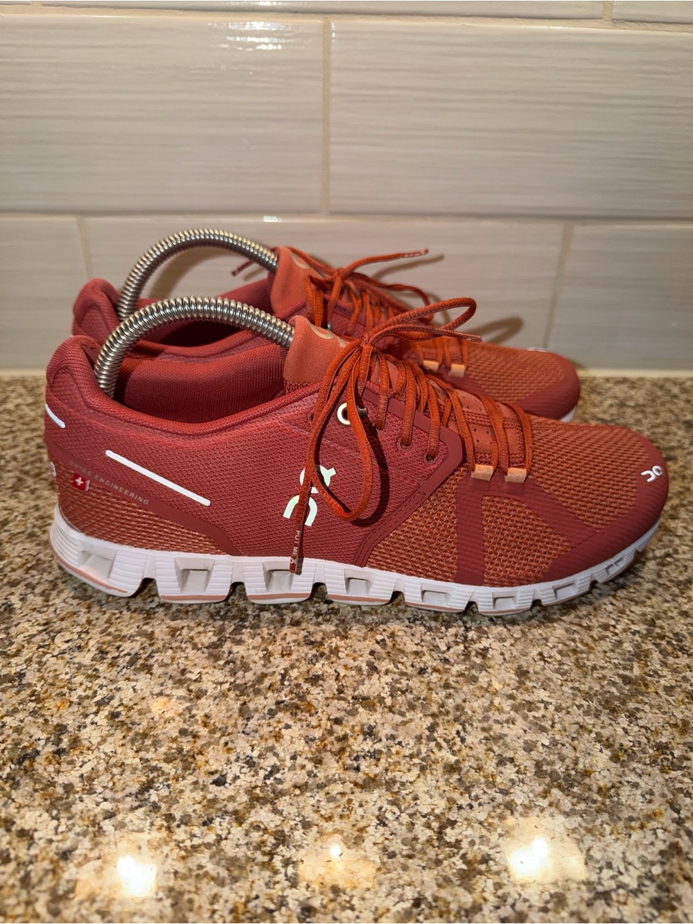 On Running Women's Rust/White Cloudflow Sneakers - Picture 2 of 9